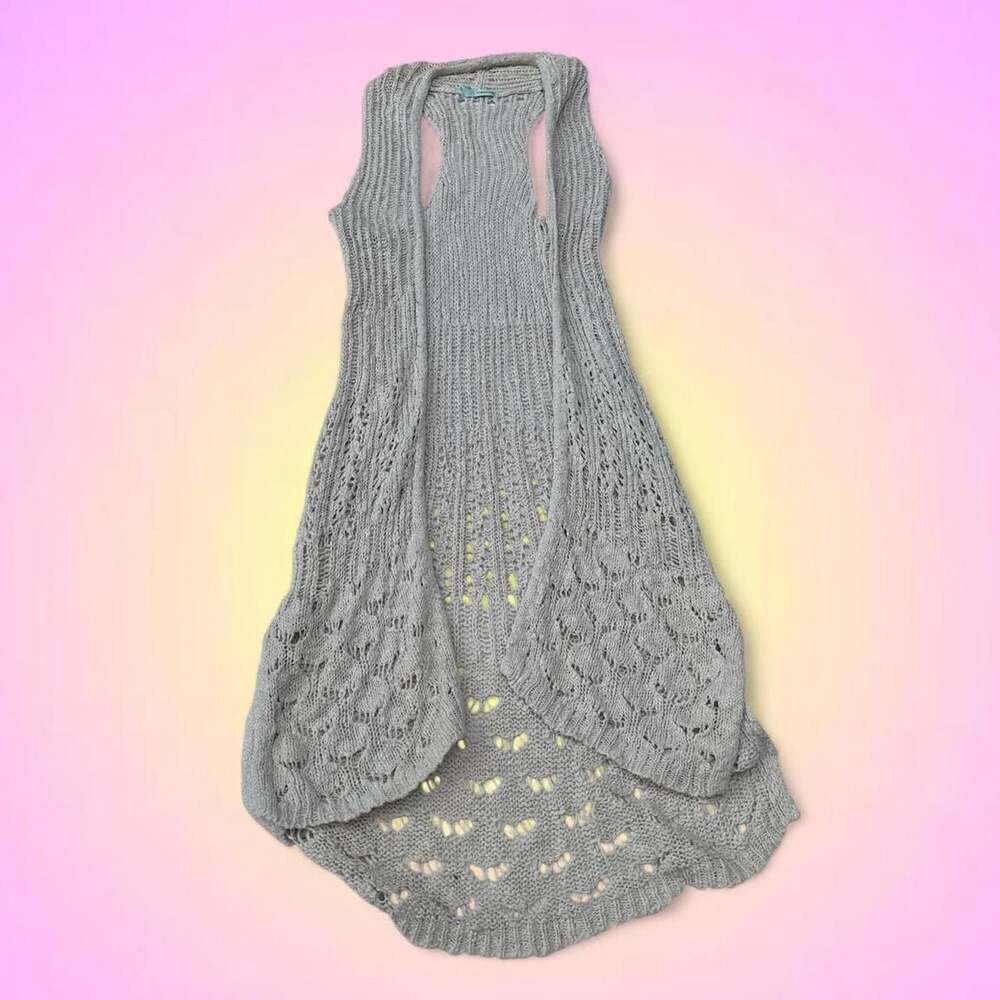 Maurices Sleeveless Open Front Knit Duster Vest